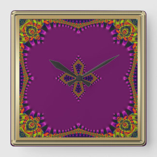 Reloj Cuadrado Bollywood Bohemian Magic Wall Clock