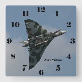 Reloj Cuadrado Bombardero del ala de delta de Avro Vulcan todos