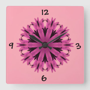 Reloj Cuadrado Bonito en rosa