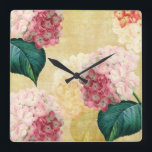 Reloj Cuadrado Bonito Hydrangea Floral<br><div class="desc">Bonito Hydrangea Floral</div>