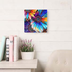 Reloj Cuadrado Bonitos Feathers