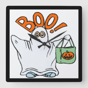 RELOJ CUADRADO BOO ! GHOST