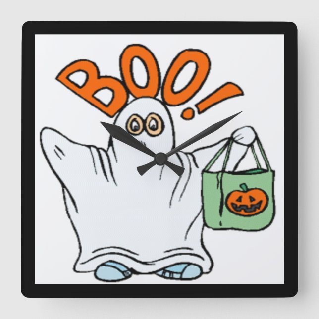 RELOJ CUADRADO BOO ! GHOST (Anverso)