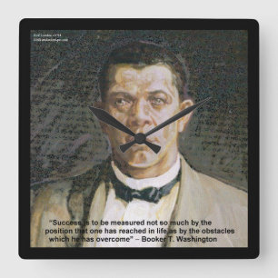 Reloj Cuadrado Booker T Washington & Success Cote Wall Clock