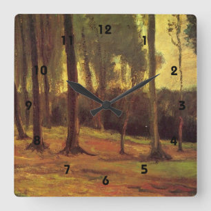 Reloj Cuadrado Borde de un bosque, Vincent van Gogh