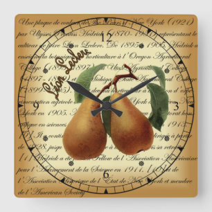 Reloj Cuadrado Bosc Pears~Léon Leclerc~Ulysses Prentiss Hedrick~