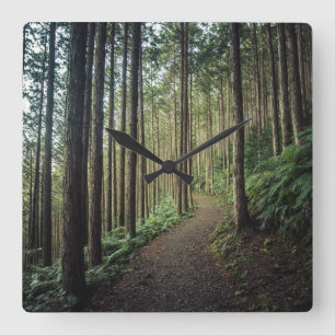 Reloj Cuadrado Bosques Montañas de Wakayama Japón