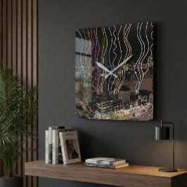 Reloj Cuadrado Boston City Lights