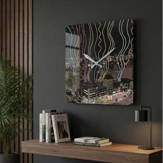 Reloj Cuadrado Boston City Lights (Subido por el creador)