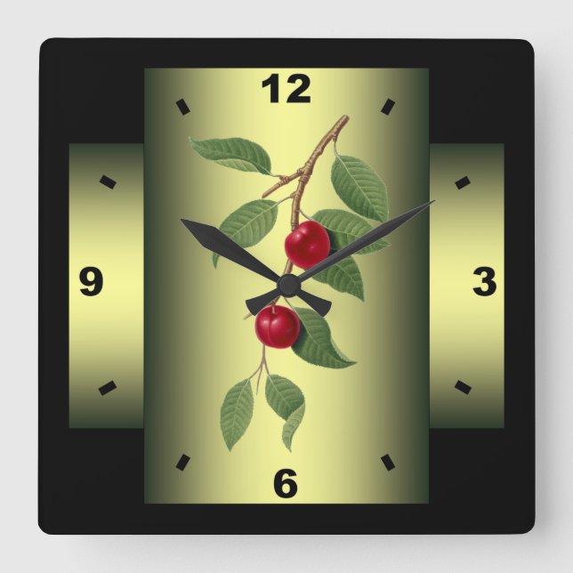 Reloj Cuadrado ~ ~Botanical Jorge Gallesio~ de la fruta del (Anverso)