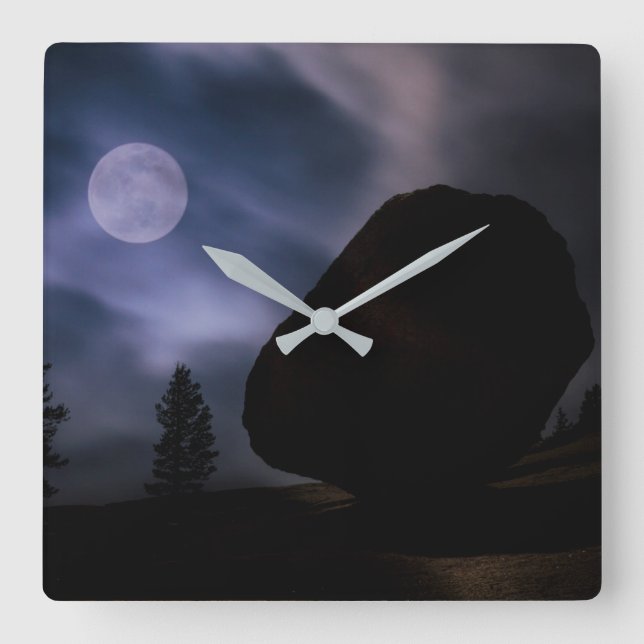 Reloj Cuadrado Boulder by Moonlight | Parque nacional Yosemite (Anverso)