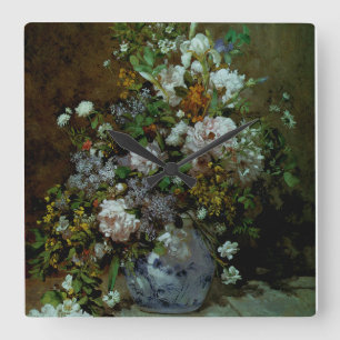 Reloj Cuadrado Bouquet de primavera