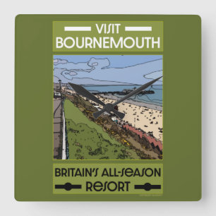 Reloj Cuadrado Bournemouth Vintage Retro Mar