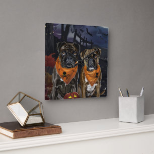 Reloj Cuadrado Boxer Halloween Spooky