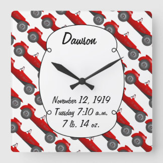 Reloj Cuadrado Boys Room Classic Car Gifts Sweet Red Retro Car