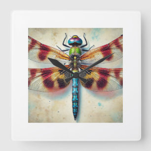 Reloj Cuadrado Brachydiplax dragonfly 240824IREF208 - Watercolor