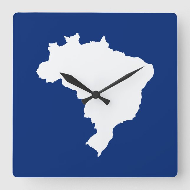 Reloj Cuadrado Brasil: Festividad azul oceánica en Emporio Moffa (Anverso)