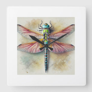 Reloj Cuadrado Brechmorhoga dragonfly 300924IREF211 - Watercolor