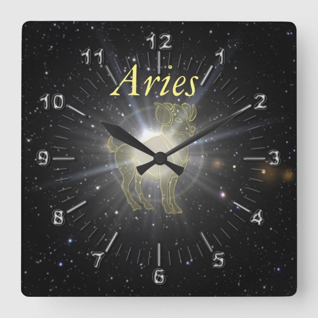 Reloj Cuadrado Bright Aries (Anverso)