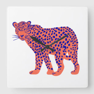 Reloj Cuadrado Bright Leopard