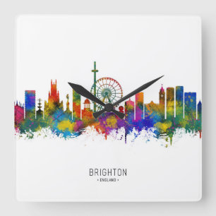 Reloj Cuadrado Brighton England Skyline