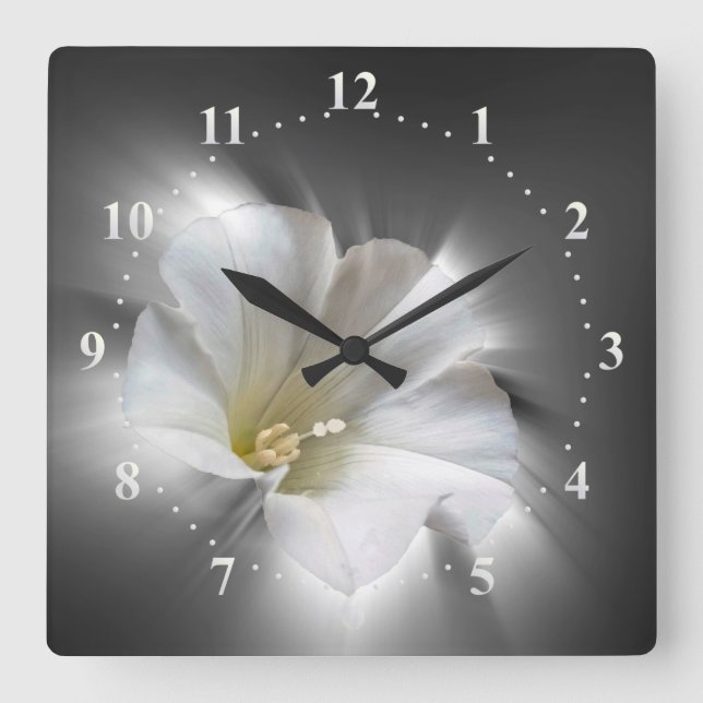 Reloj Cuadrado Brillando en la oscuridad (Anverso)
