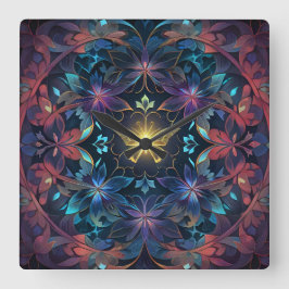 Reloj Cuadrado Brillo mariposa