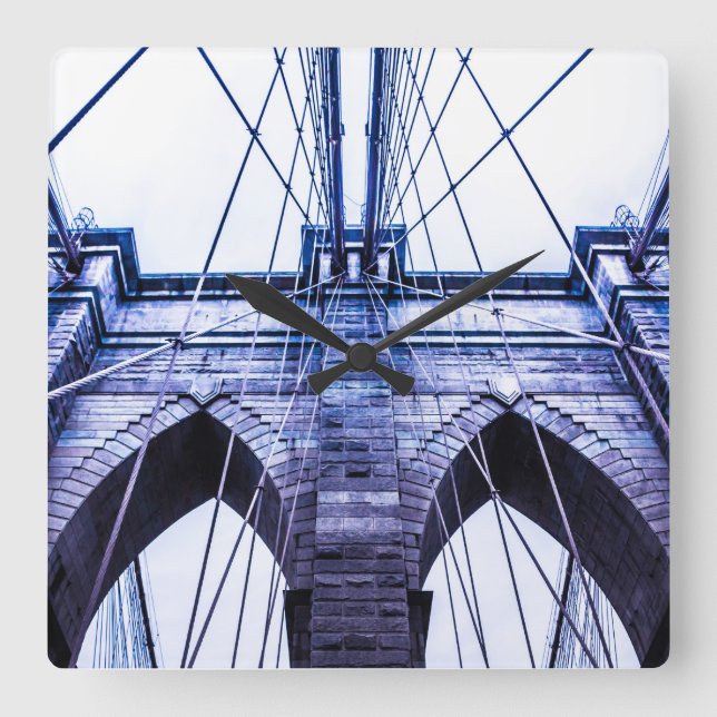 Reloj Cuadrado Brooklyn Bridge Design (Anverso)