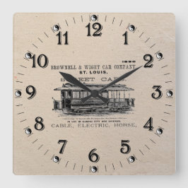 Reloj Cuadrado Brownell Car Company 1890