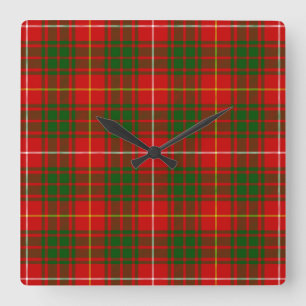 Reloj Cuadrado Bruce tartan green plon