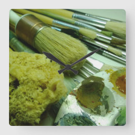 Reloj Cuadrado Brushes & Paint