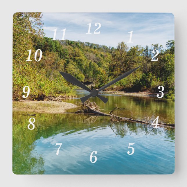 Reloj Cuadrado Bryant Creek Autumn Wall Clock (Anverso)