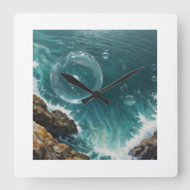 Reloj Cuadrado Bubble Ocean Wall Clock
