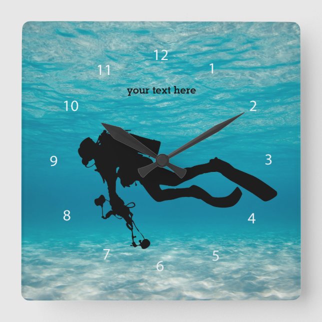 Reloj Cuadrado Buceo con escafandra (Anverso)