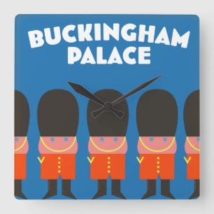 Reloj Cuadrado Buckingham Palace Londres por tren Alfombrilla de
