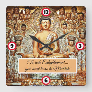 Reloj Cuadrado Buda