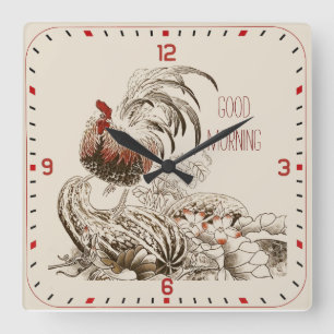 Reloj Cuadrado Buenos días