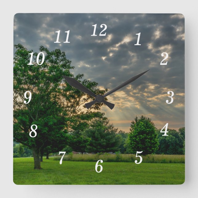 Reloj Cuadrado Buenos días Ozark Wall Clock (Anverso)