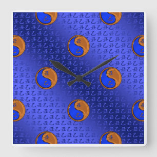Reloj Cuadrado Buey de Madera