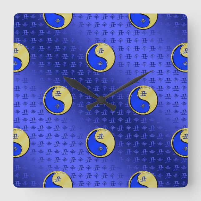 Reloj Cuadrado Buey de Metal (Anverso)