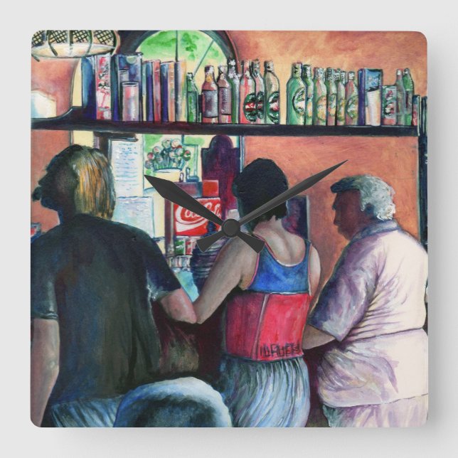 Reloj Cuadrado Bufe de golf, Budapest (Anverso)