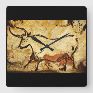 Reloj Cuadrado Bull', rojo Lascaux, Dordogne_Art de la antigüeda