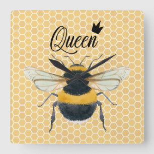 Reloj Cuadrado Bumble Bee Honeybee Queen Bee