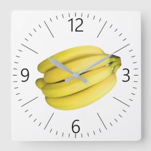 Reloj Cuadrado Bunch de bananas