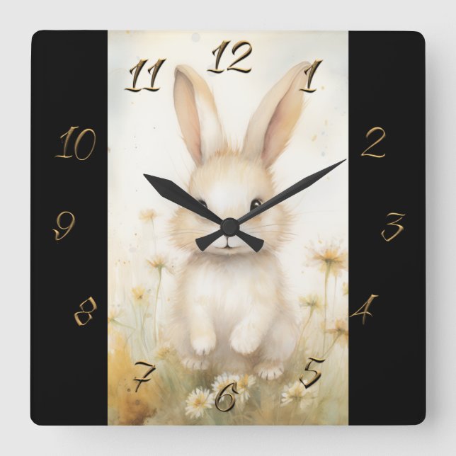Reloj Cuadrado Bunny (Anverso)