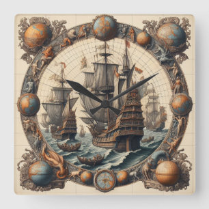 Reloj Cuadrado Buques de vela de los Países Bajos 3