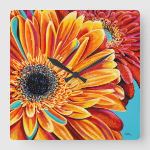 Reloj Cuadrado Burbujas de color II