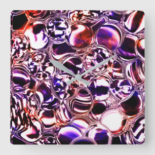 Reloj Cuadrado ¿Burbujas de vidrio color o piedras preciosas?