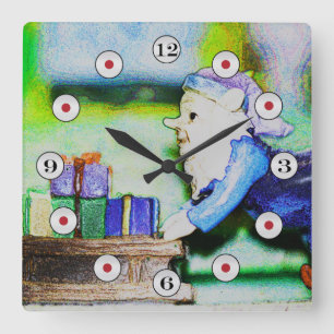 Reloj Cuadrado Busy Elf by Shirley Taylor