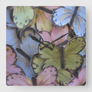 Reloj Cuadrado Butterflies Wall Clock
